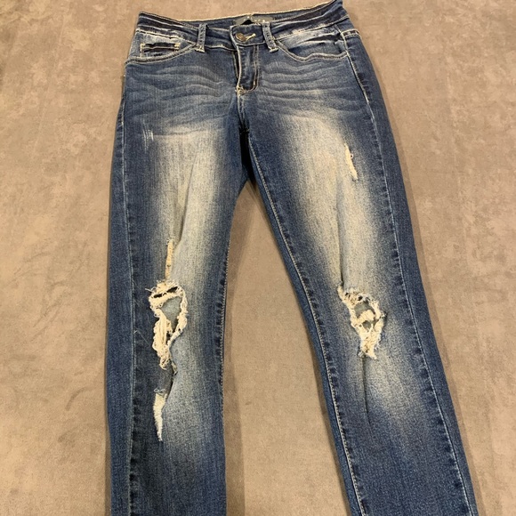 nature Denim - Nature Denim acidwash slim fit high rise jeans